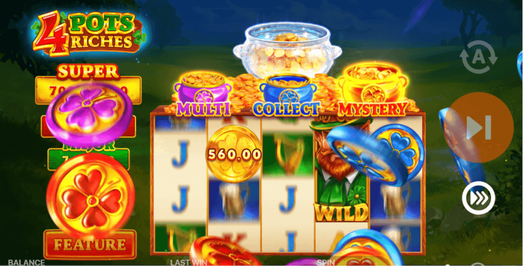 4 Pots Gold Hold N Win demo screengrab